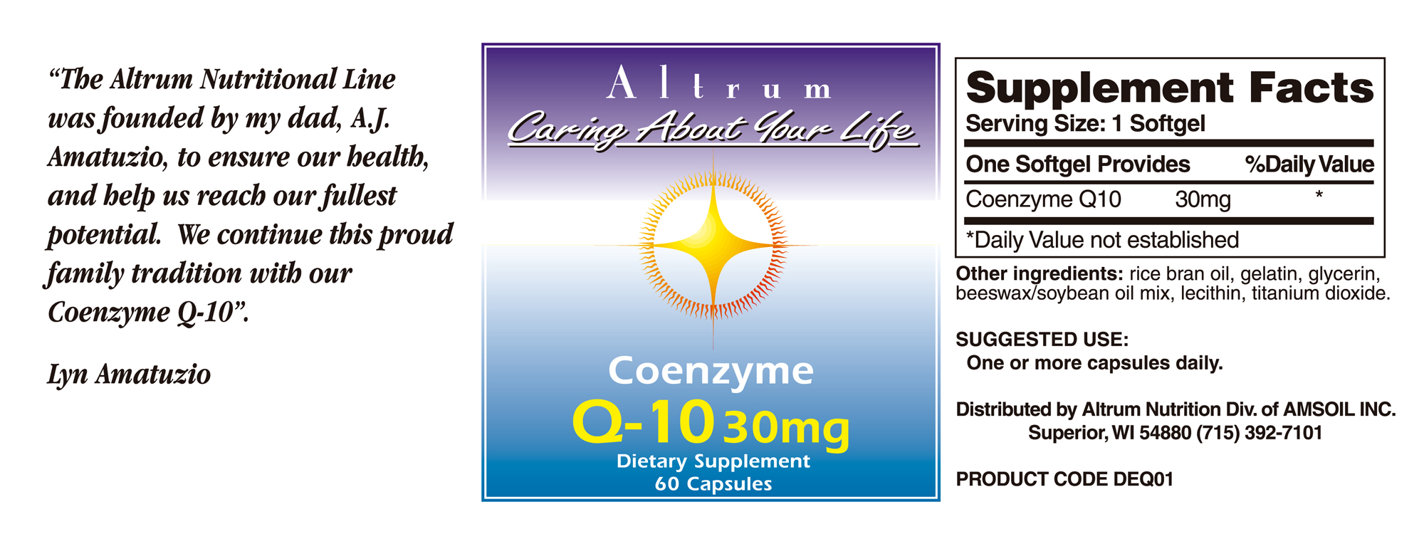 Altrum DEQ Label