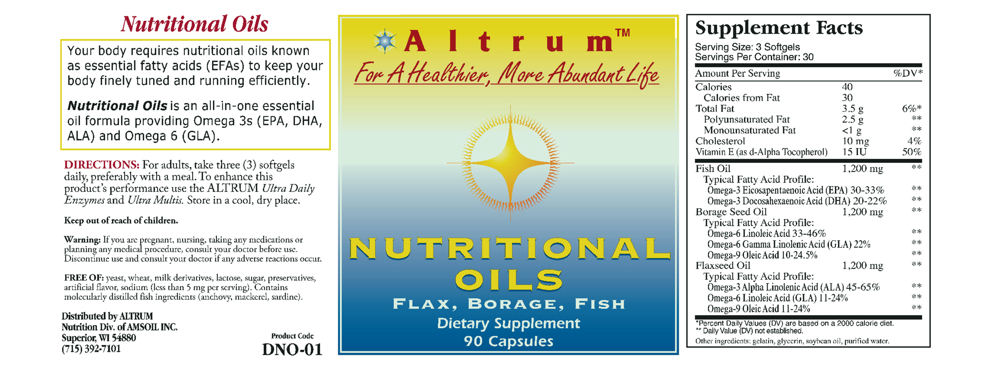 Altrum DNO Label